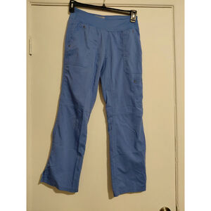Purple Label Women's Yoga Healing Hands Scrubs Pants Light Blue Size XSP